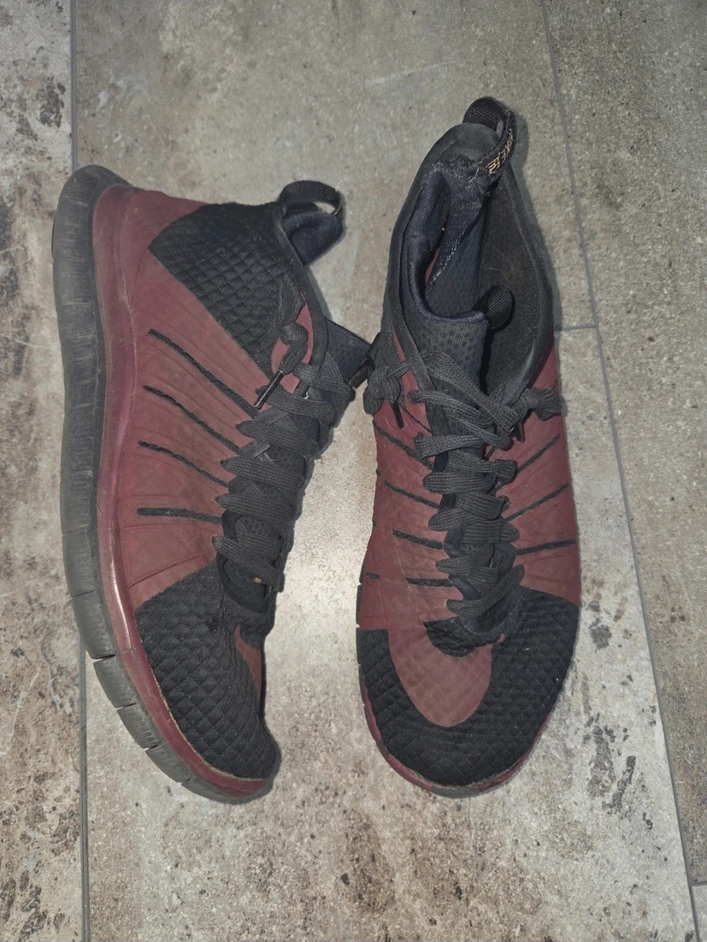 - Nike Men's Athletic Sneakers in Black and Burgundy
